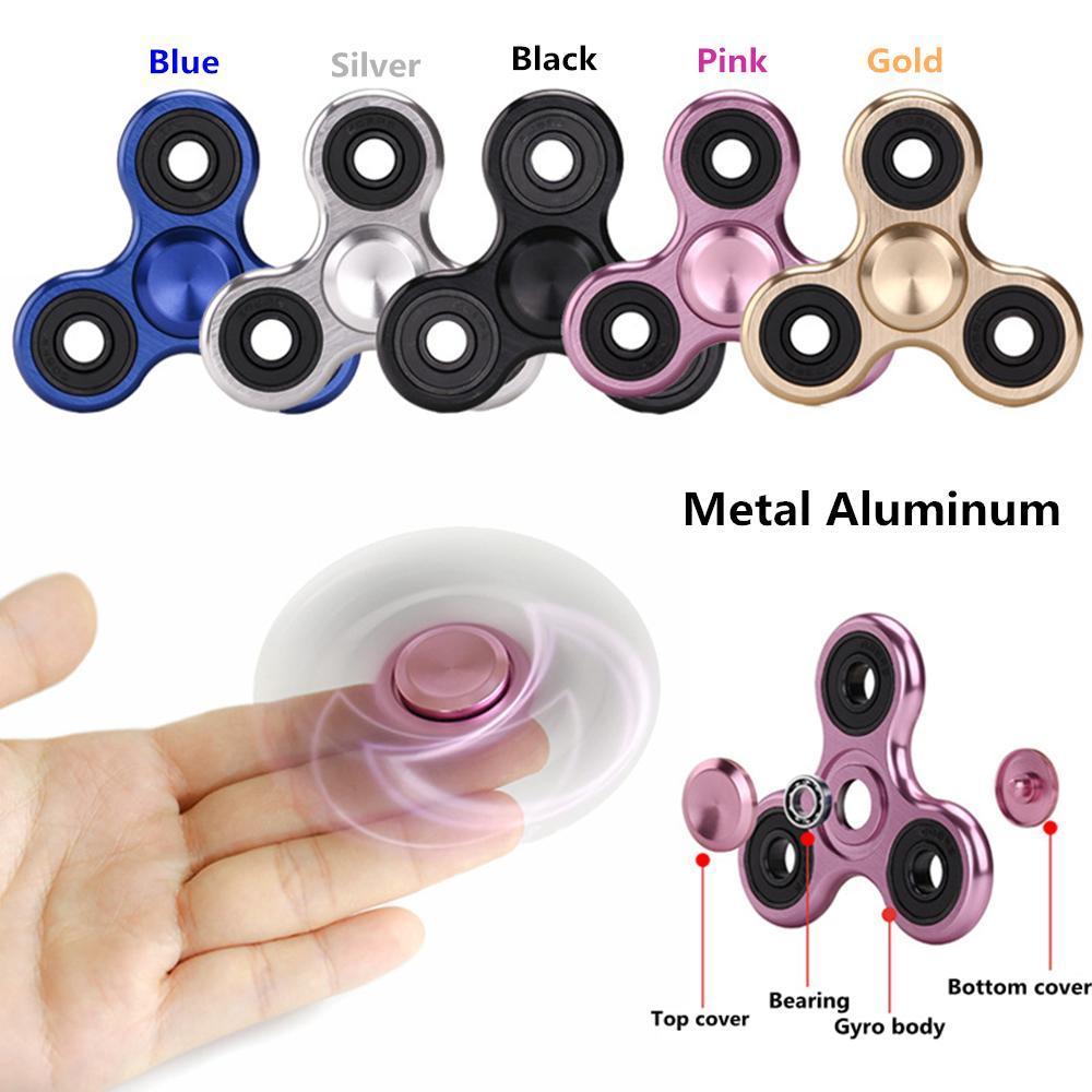 Gold Tri aluminium alloy fidget spinner