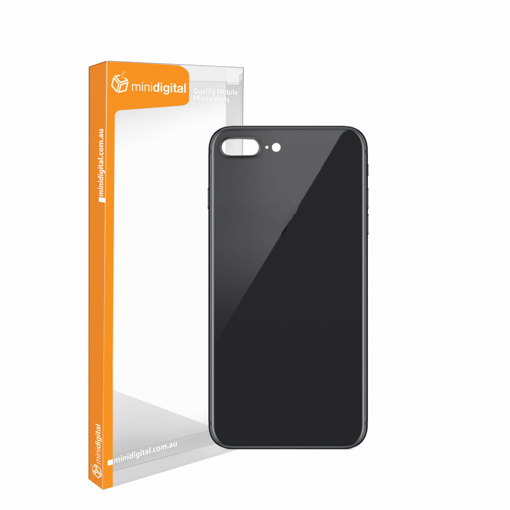 for Apple iPhone 8 Plus Rear Cover Glass in Black
