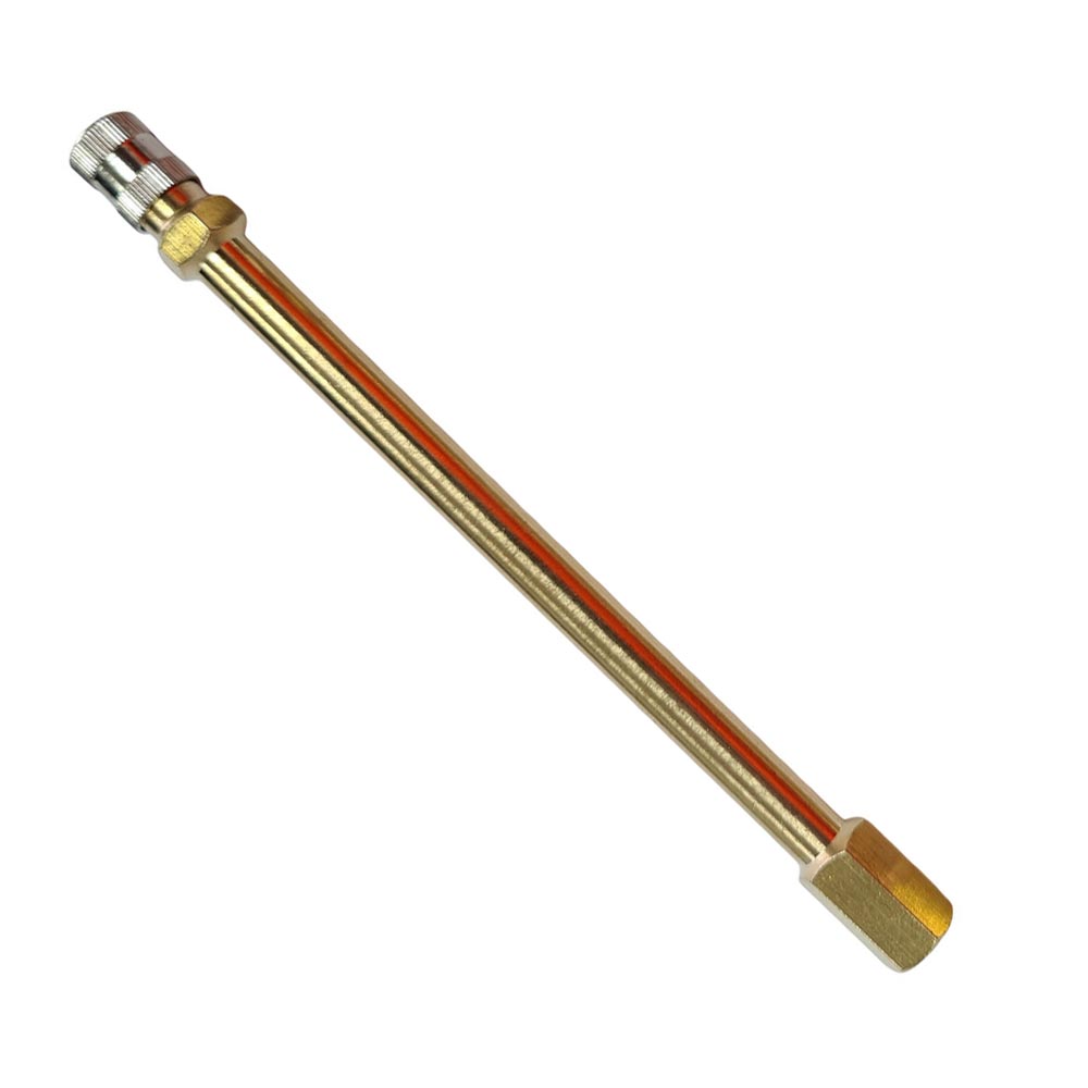 Valve extension tyre stem adapter straigh 130mm brass truck 4x4 cap